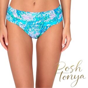 Lilly Pulitzer Lagoon Sarong Hipster Bottom Las Olas Aqua Size 16 Poolside